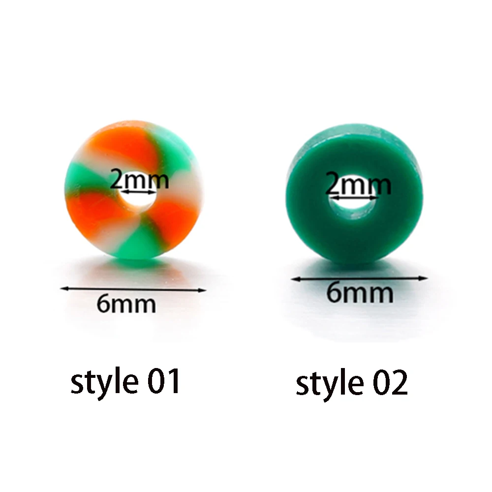 350pcs 6mm 플랫 라운드 폴리머 클레이 비즈 보석에 대 한 느슨한 스페이서 비즈 DIY 바느질 팔찌 목걸이 액세서리 만들기