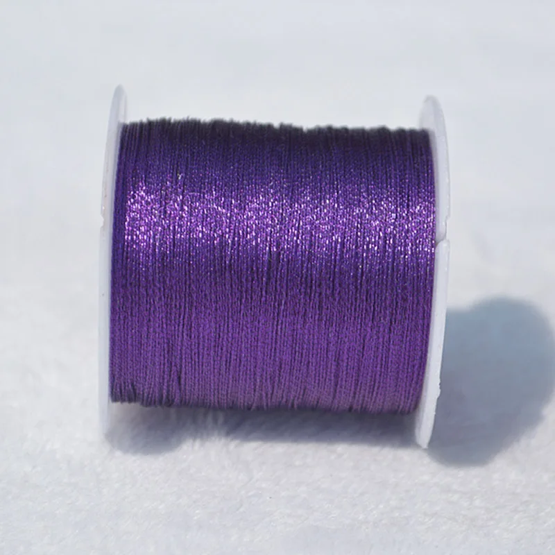 목걸이 팔찌용 손으로 짠 로프 스트링 실, DIY 쥬얼리 수제 재료, 다채로운 줄 코드 실, 0.2-0.8mm, 25-100m