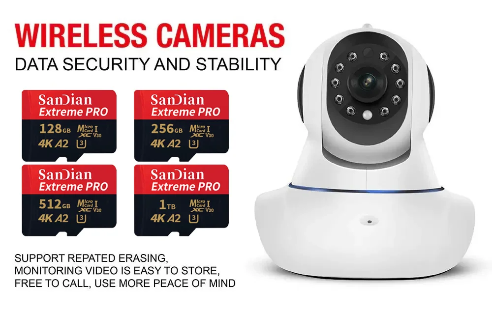 스마트폰 카메라 드론용 마이크로 TF SD 카드, 고속 메모리 카드, U3 4K 512GB TF 플래시 카드, 128GB, 256GB, 클래스 10 A2, 1TB