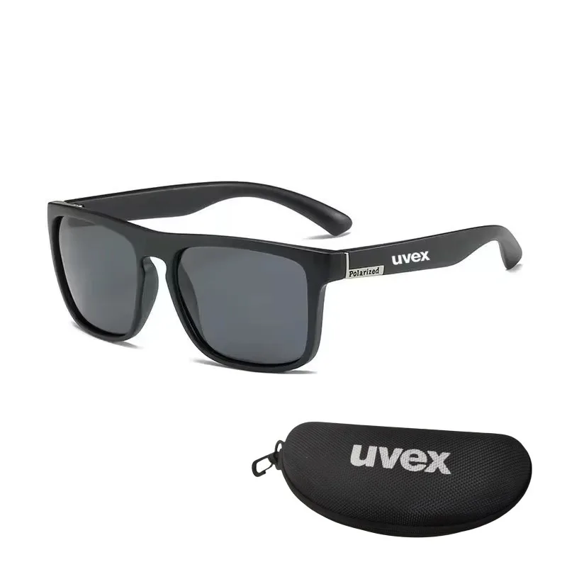 UVEX 새로운 남성용 편광 선글라스 다채로운 필름 스포츠 선글라스 탄성 페인트 PC 프레임 안경