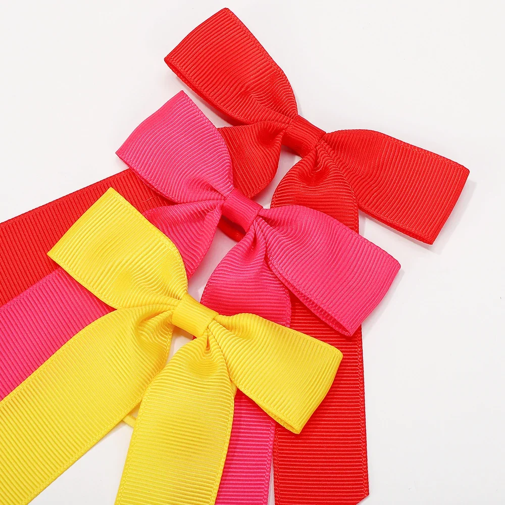 리본 헤어 밴드 유아 치어 리더 활 머리 밧줄 어린이 패션 솔리드 달콤한 소녀 어린이 파티 모자를 쓰고 있죠 헤어 액세서리