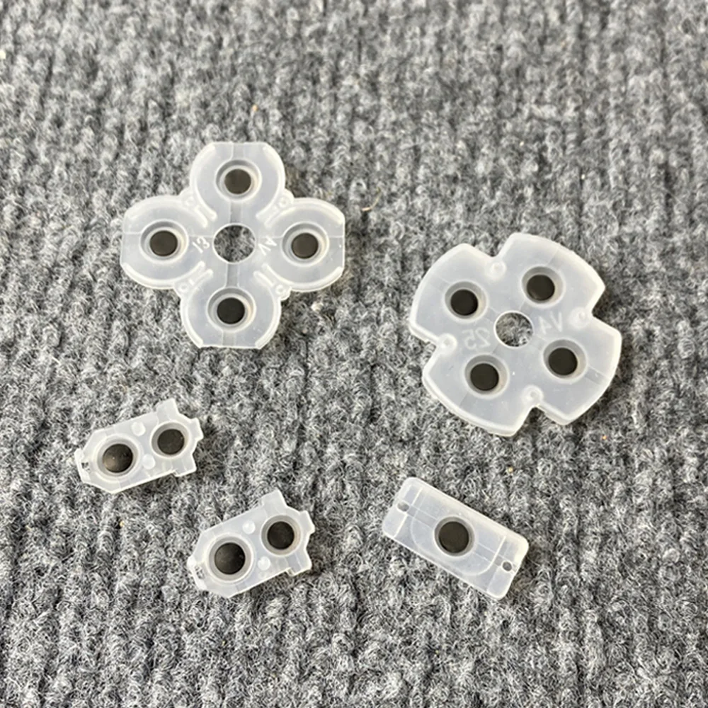 PS4 컨트롤러 용 10Sets/5/1 Set 실리콘 전도성 고무 패드, PS 4 용 버튼 수리 교체 부품