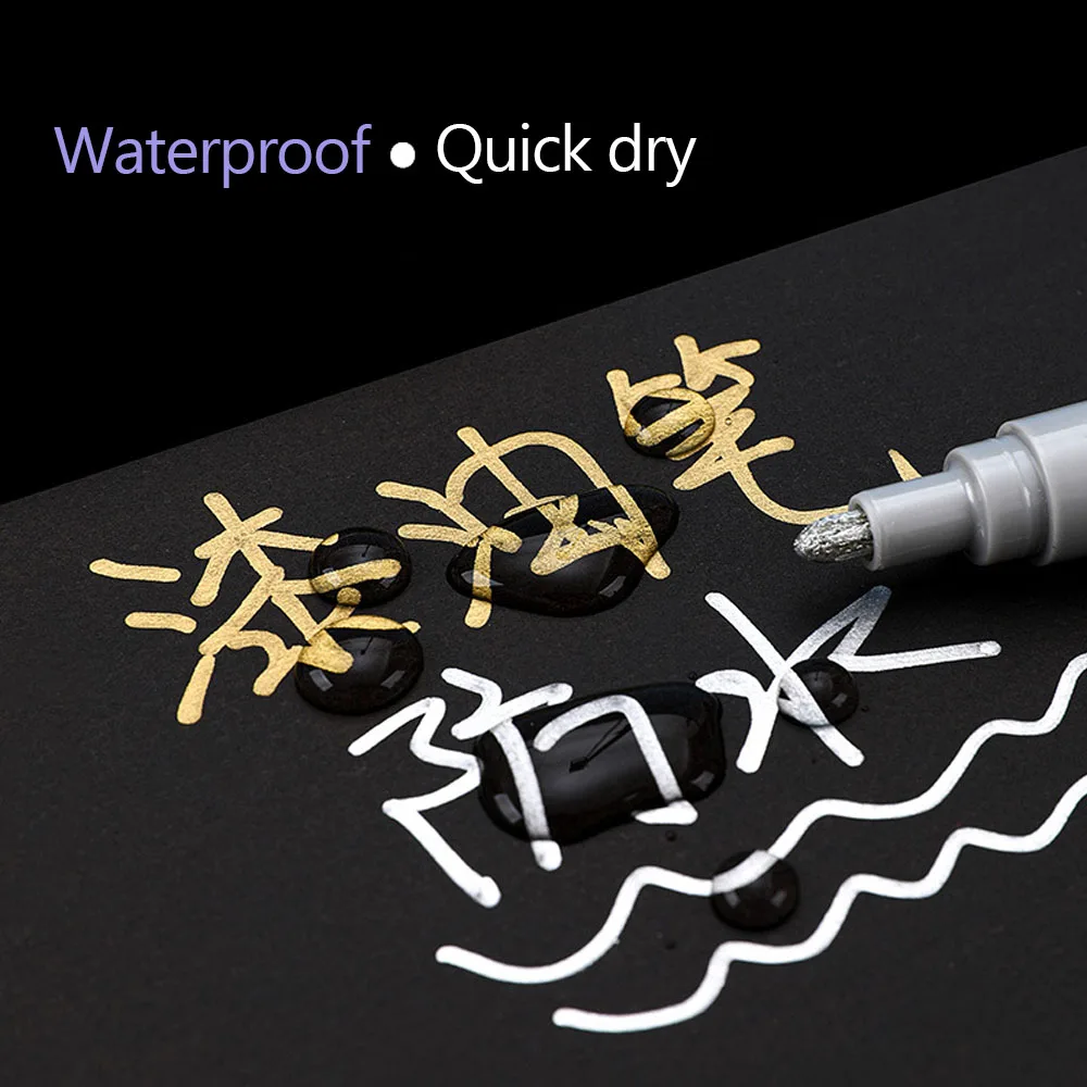 자동차 페인트 수리 펜 자동 스크래치 터치 업 펜 채우기 리무버 차량 고무 타이어 CD 자동차 스타일링을위한 금속 영구 페인트 마커