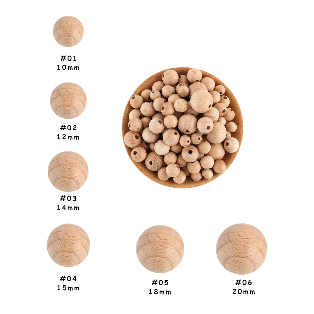 20/30/50Pcs 너도밤 나무 나무 라운드 구슬 육각형 편지 구슬 친환경 DIY 팔찌 쥬얼리 펜던트 액세서리