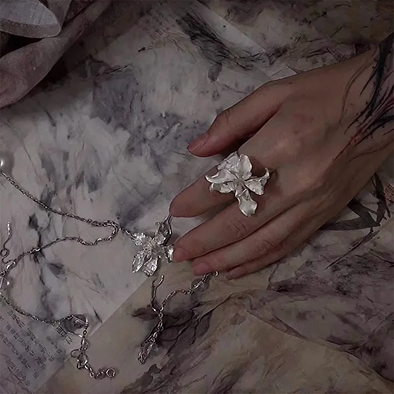 ZHUHE Lris 반지 여성을위한 빈티지 스타일 쥬얼리 액세서리 여자 친구를위한 파티 선물