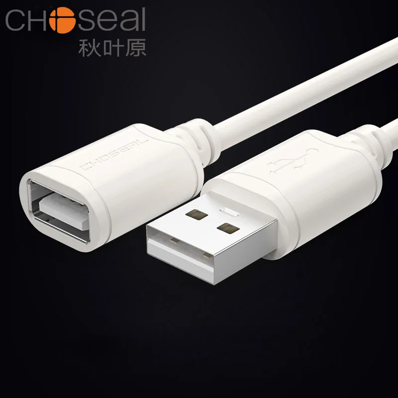 CHOSEAL USB2.0 연장 케이블 남성-여성 고속 USB 데이터 케이블 연장기 PC 키보드 프린터 마우스 컴퓨터