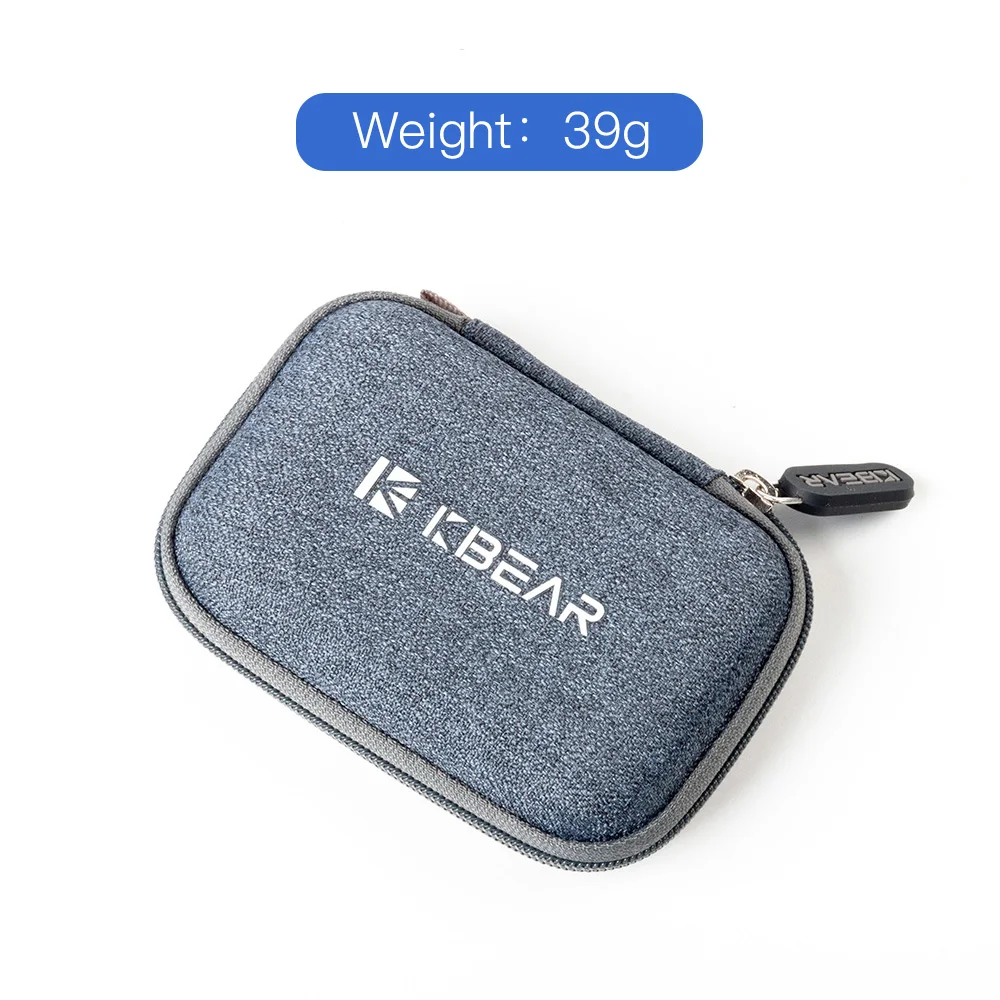KBEAR 하이 엔드 패브릭 케이스 이어폰 헤드셋 액세서리 TRI I3 Pro 헤드폰 IEM이 포함된 휴대용 이어버드 케이스 보관 패키지 가방