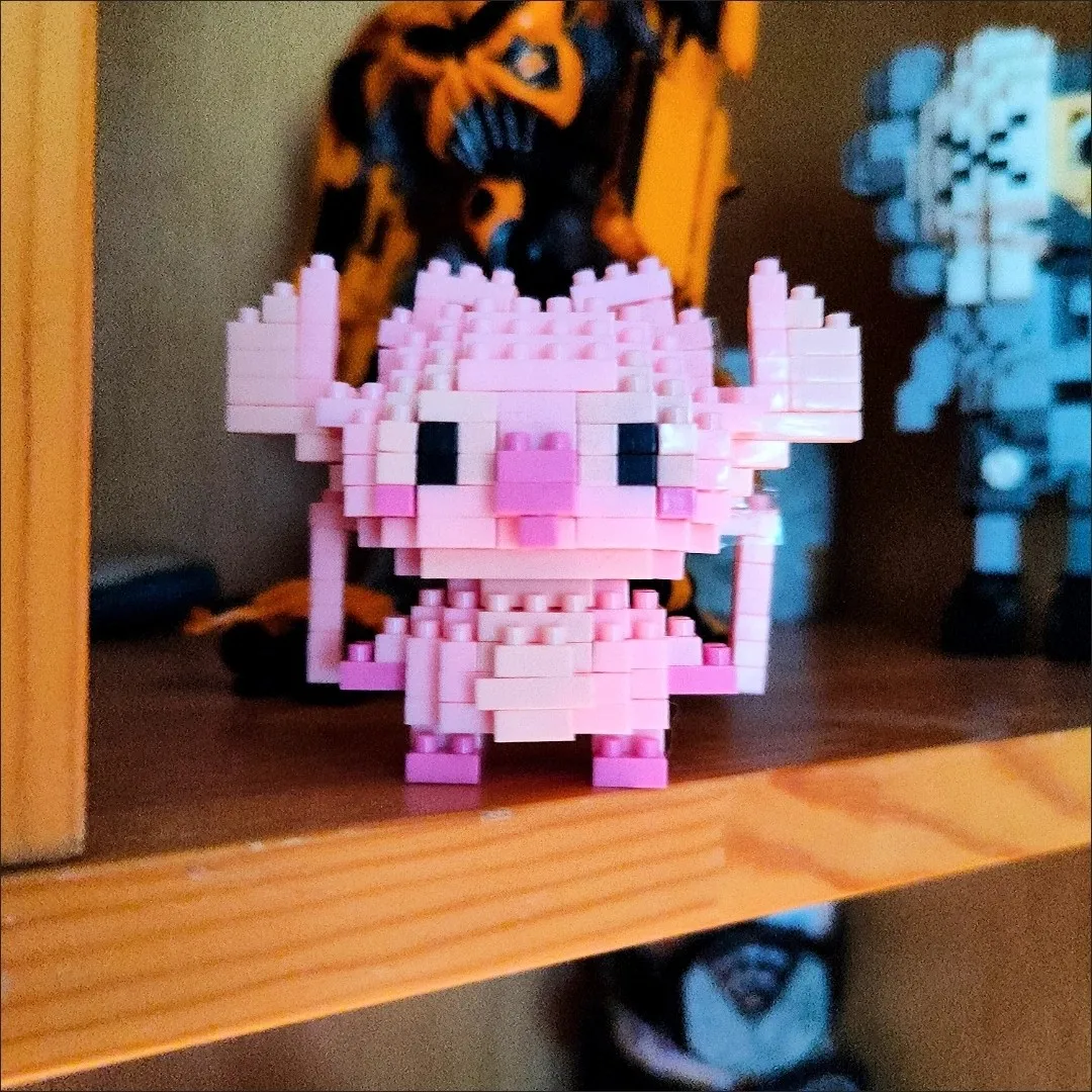 디즈니 스티치 빌딩 블록 애니메이션 카와이 만화 미니 액션 어린이 피규어 블록 벽돌 조립 DIY 장난감 어린이를위한 선물