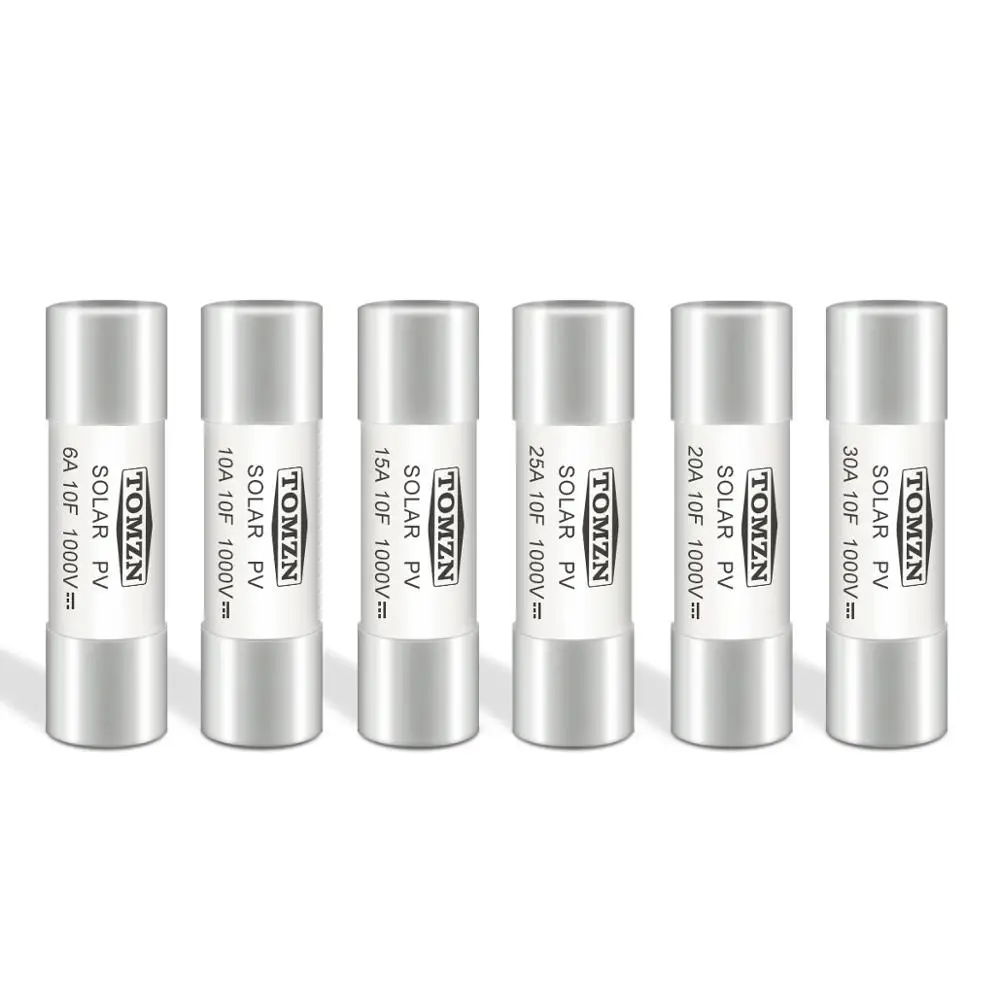 태양계 보호를 위한 태양 DC 1000V PV 퓨즈 3A 6A 10A 15A 16A 20A 25A 30A 32A 고전압