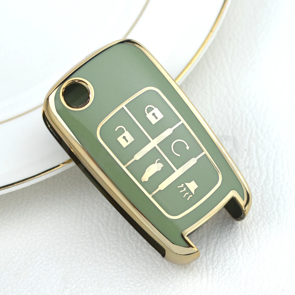 Chevrolet Chevy Cruze Malibu Camaro Aveo Equinox Impala Sonic 2 3 4 5 버튼 TPU 스마트 키 케이스 용 Chevrolet 자동차 키 Fob 용