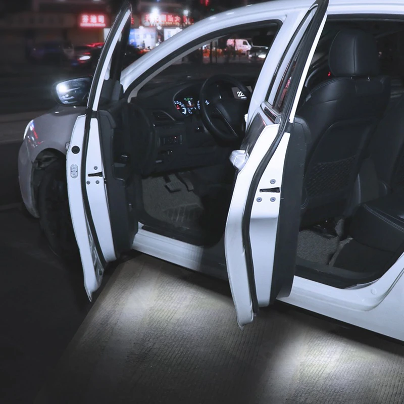 자동차 Led 환영 빛 자기 제어 USB 충전 자동 오픈 도어 안전 충돌 방지 신호 램프