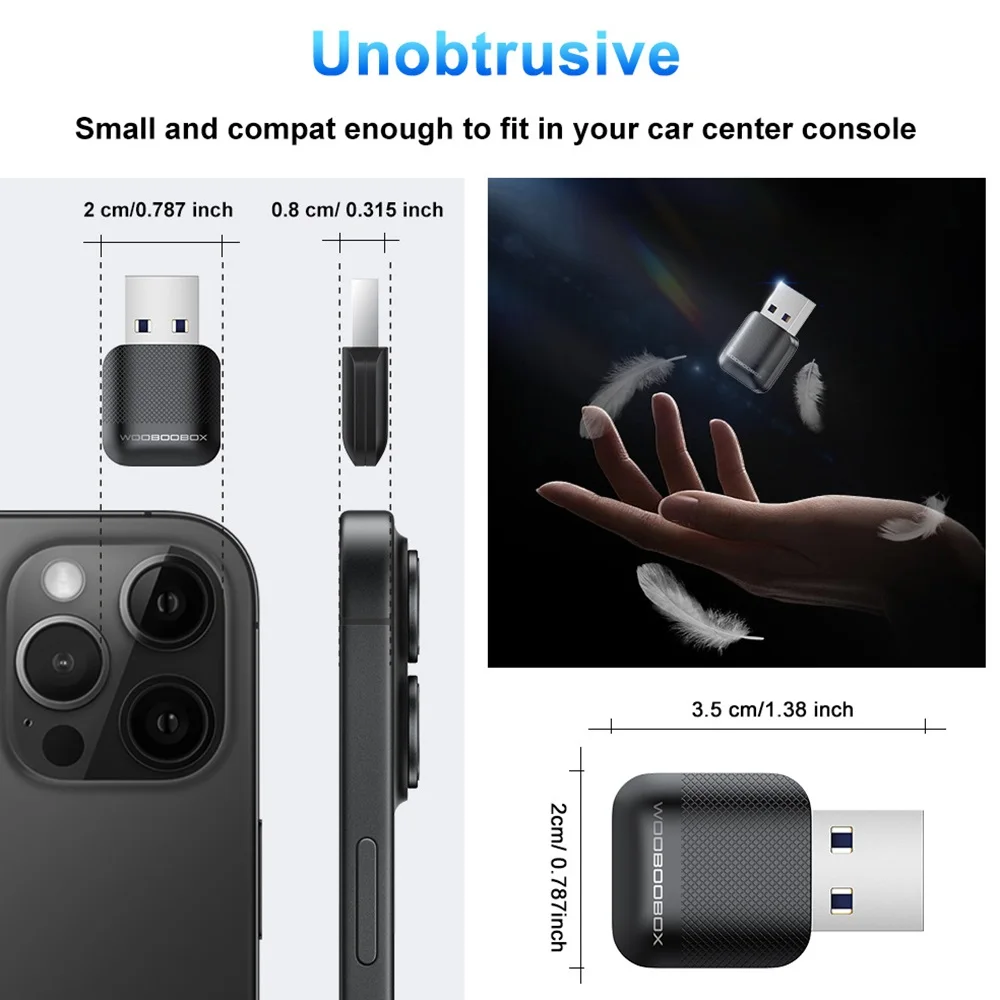 OEM 유선 CarPlay 또는 OEM 유선 안드로이드 자동 플러그 앤 플레이 Bluetooth 스마트 CarPlay용 M10 2in1 무선 CarPlay 어댑터