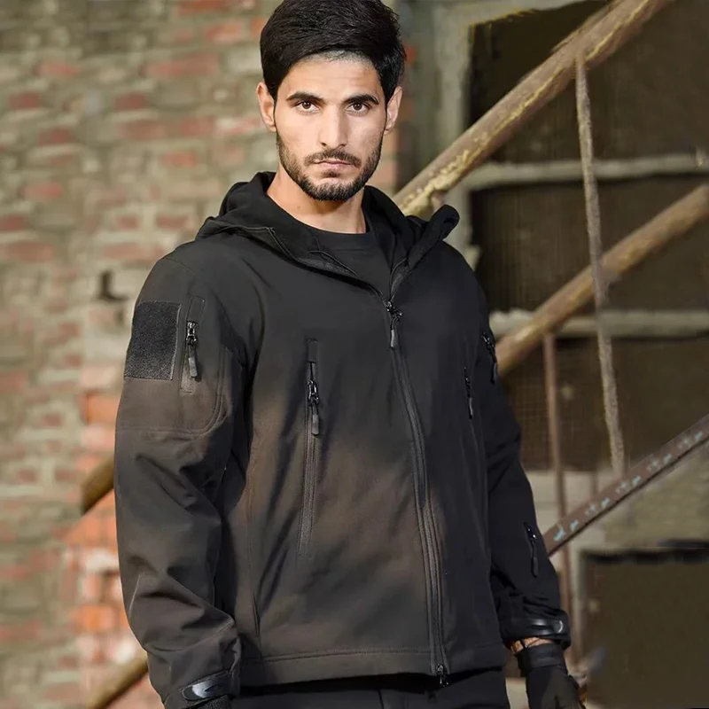 겨울 방수 전술 재킷 세트 남자 야외 소프트 쉘 하이킹 사냥 재킷 정장 양털 카고 바지 Tracksuits